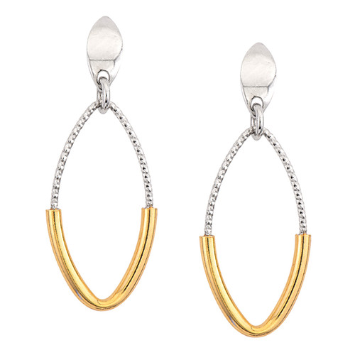 Sterling Silver and Yellow Gold Plated Polly Earrings