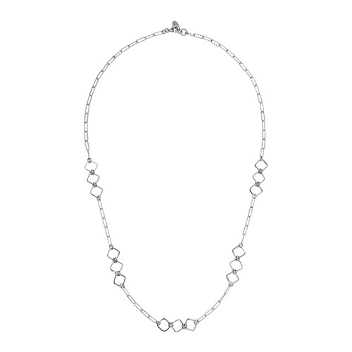 Sterling Silver Square Links  Necklace