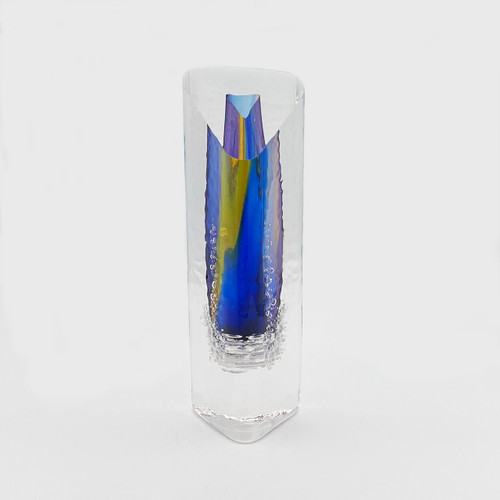 Sea Foam Heavy Triangle Bud Vase - Royal Gems Sea Foam Heavy Triangle Bud Vase - Royal Gems