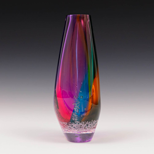 Sea Foam Teardrop Vase - Aurora - Medium