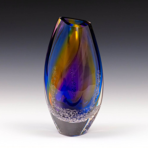 Sea Foam Triangular Vase - Royal Gems - Medium