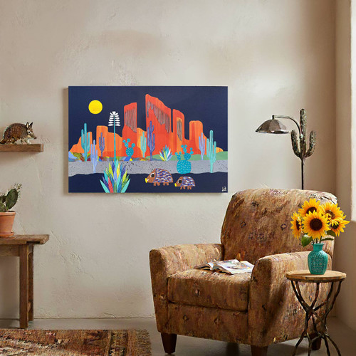 36" x 24" Javelina Journey On Limited Edition Giclee Canvas Print 36" x 24" Javelina Journey On Limited Edition Giclee Canvas Print