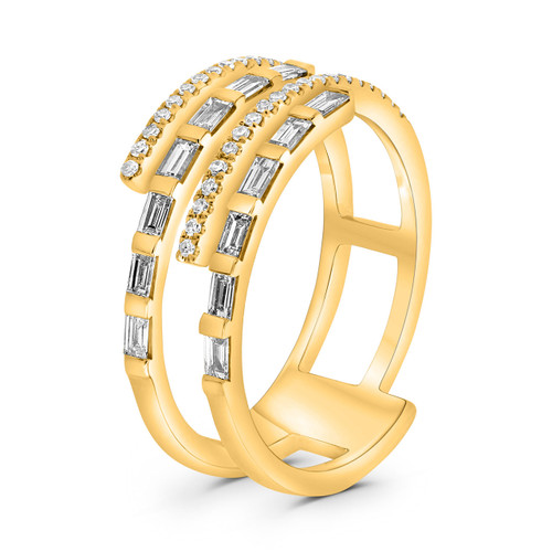 Gold ring with diamonds by Roman and Jules
