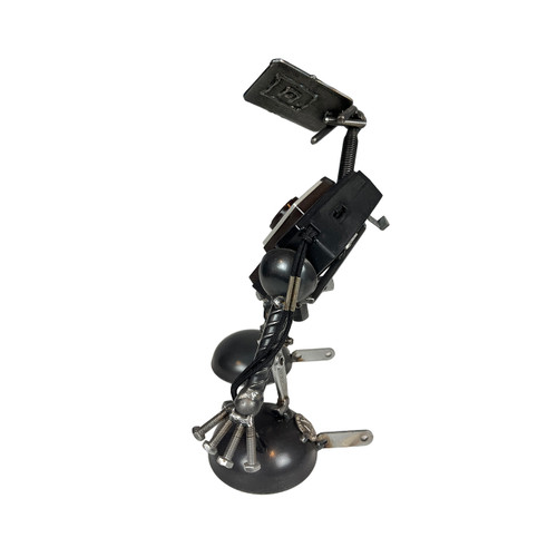 Metal sculpture with vintage camera by Adam Homan