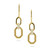 18k yellow gold chain dangle earrings with diamonds