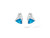 Blue Topaz Silver Post Earrings