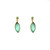 E89G-KG Earrings - Post, Crystal with single leaf