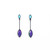 E240B-PU Earrings - Post, 2 Leaves