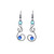 E523B-MC7 Earrings - Wire, Swirls, rounds, crystals