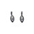 E89B-9LB Earrings - Post, Crystal with single leaf KC-O
