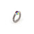 Single Iridescent Crystal Stretchable Ring