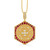 P10885RB 18K Gold Byzantine Diamond Ruby Pendant