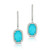 E6259TQ 18K Gold Diamond Turquoise Earrings