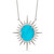 N9131TQ 18K Gold Diamond Turquoise Necklace