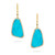 E7275TQ-Y 18K Gold Diamond Turquoise Earrings