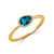 LB766LBT-Y 18K Gold Diamond London Blue Topaz Ring
