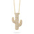 N10112 18K Gold Diamond Cactus Necklace