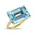 R10296BT-Y 18K Gold Diamond Blue Topaz Ring