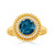 R11159LBT-Y 18K Yellow Gold Diamond London Blue Topaz Ring