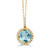 P4524BT-Y 18K Gold Diamond Sky Blue Topaz Pendant