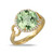 R4784GAM-1 18K Gold Diamond Green Amethyst Ring