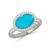 R7294TQ-1 18K Gold Diamond Turquoise Ring