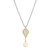 Sterling Silver and Yellow Gold Plated Applique Freshwater Pearl Necklace
