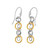 Sterling Silver and Yellow Gold Plated Sparkle and Sparkle Earrings