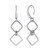 Sterling Silver Square Links Earrings