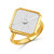 18K Two-Tone Gold Diamond Square Helios Ring 18K Two-Tone Gold Diamond Square Helios Ring
