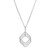 Rhodium Plated Sterling Silver Triple Square Sparkle Necklace