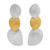 Gold and silver earrings by Frederic Duclos