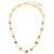 Triple-strand gold chain necklace with smoke quartz beads by Frederic Duclos