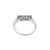 White gold ring with diamonds and London blue topaz bar by Doves