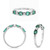 White gold ring with diamonds and emeralds by Roman and Jules