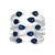 White gold ring with sapphires and diamonds by Roman and Jules