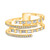 Gold ring with diamonds by Roman and Jules