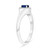 White gold ring with diamonds and sapphire by Roman and Jules