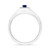 White gold ring with diamonds and sapphire by Roman and Jules