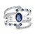 White gold ring with sapphires and diamonds by Roman and Jules