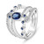 White gold ring with sapphires and diamonds by Roman and Jules