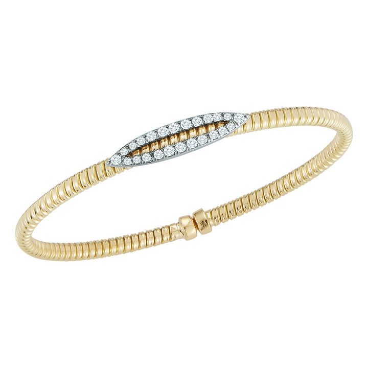 18K Yellow Gold Diamond Thin Bracelet 18K Yellow Gold Diamond Thin Bracelet