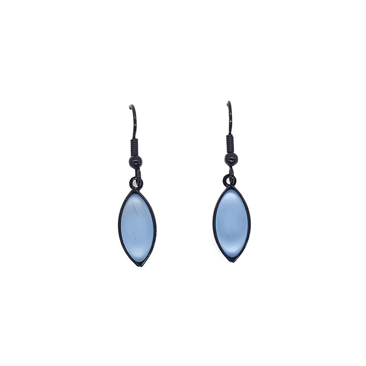 E90B-L Earrings - Wire, Single Leaf