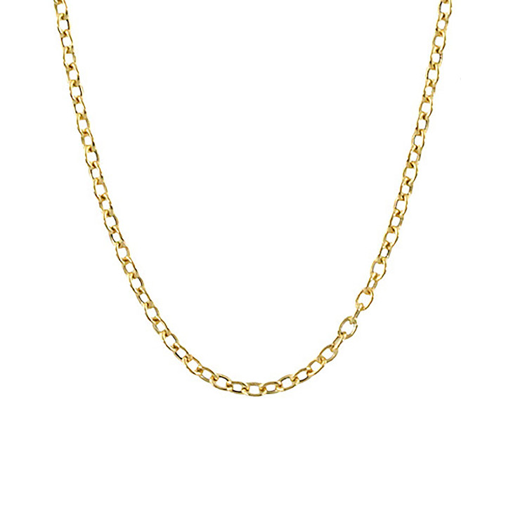 18K Yellow Gold 3 mm Oval Link Chain