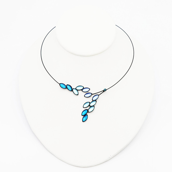 473B-JC Necklace - Branches, cascading leaves