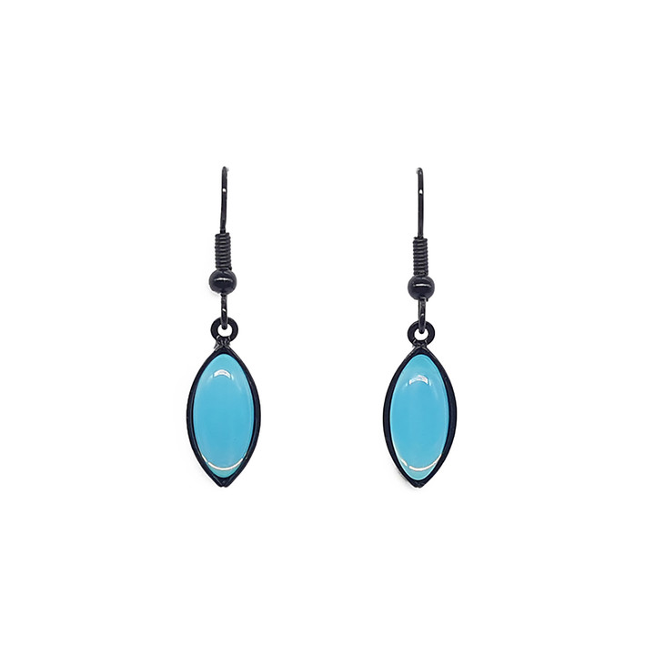 E90B-Co Earrings -Wire, Single leaf