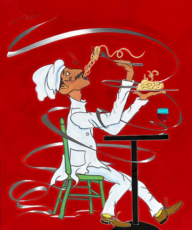 man with food man with food