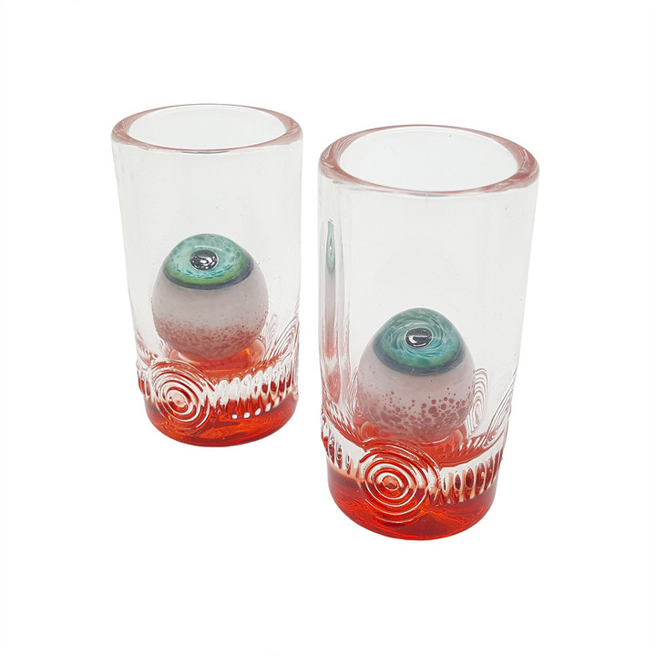 Red Bottom Eyeball Shot Glass