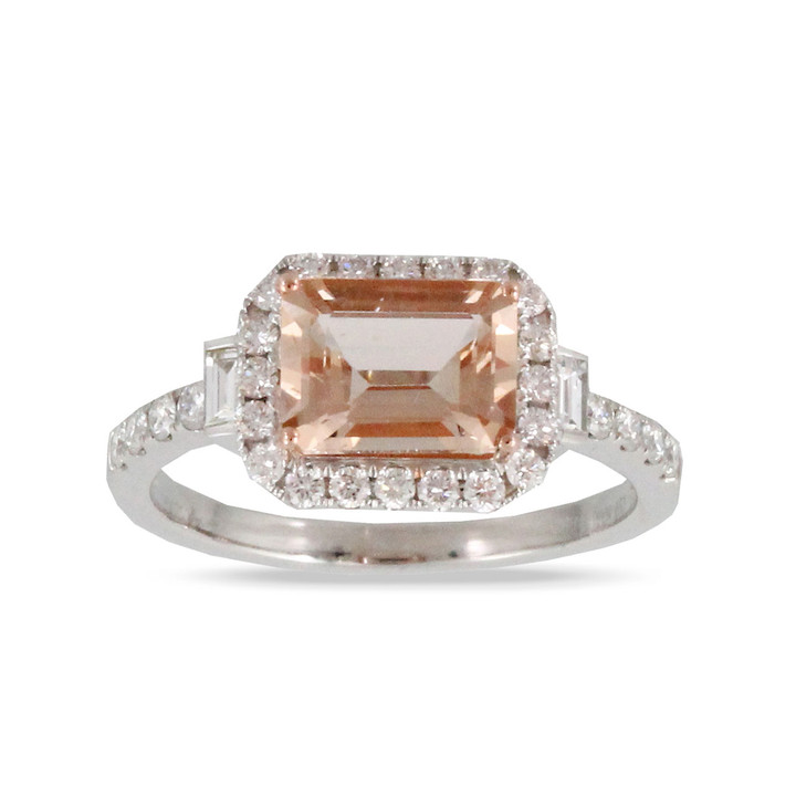large morganite surrounded with diamonds ring large morganite surrounded with diamonds ring