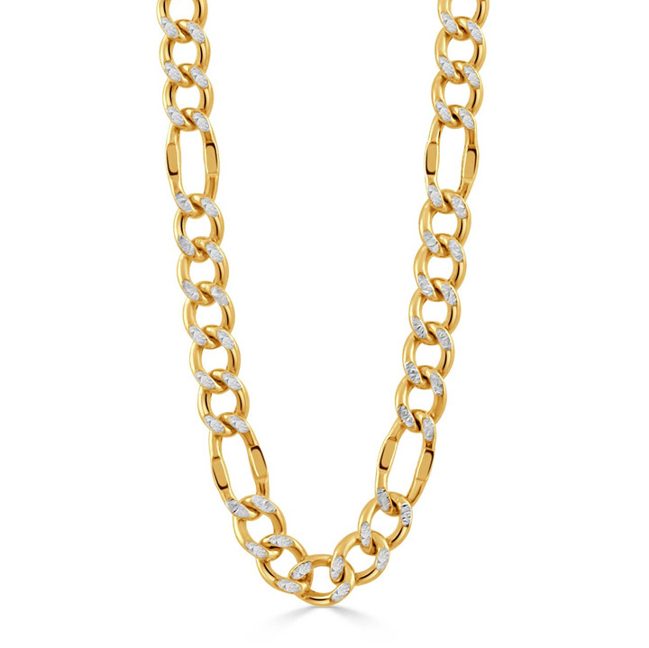 18 inch diamond cut yellow gold necklace